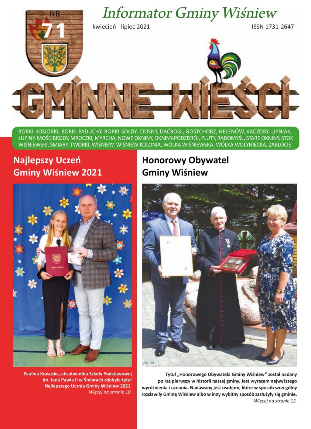 Okładka lokalnej gazety.