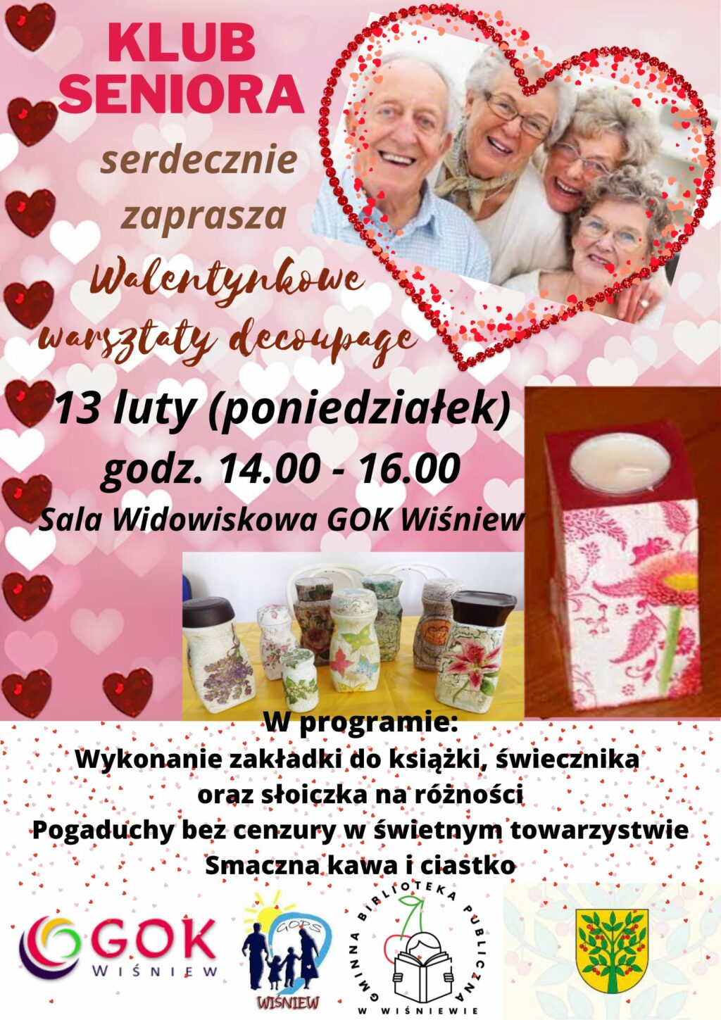 Walentynkowe warsztaty decoupage